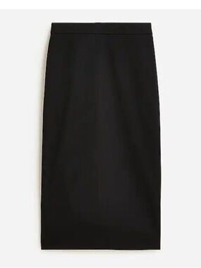 Jcrew No 3 Pencil Skirt Black Bi Stretch Cotton Blend